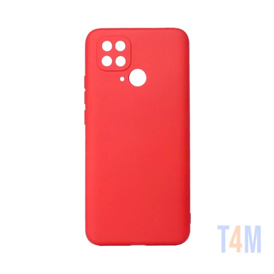 Funda de Silicona con Marco de Cámara para Xiaomi Redmi 10c Rojo